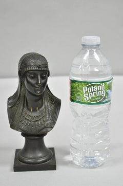Antique Egyptian Revival Small 7" Bronze Grand Tour Bust of a Pharaoh