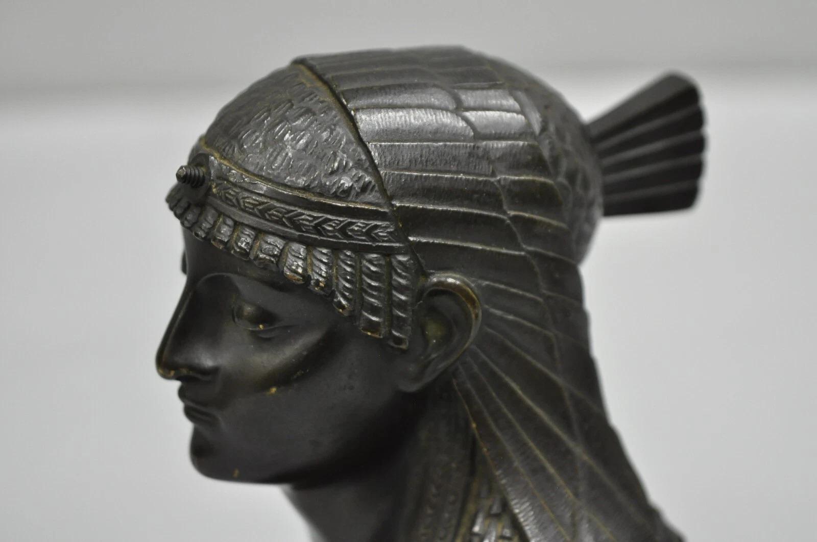 Buste de Pharaon en bronze de 7
