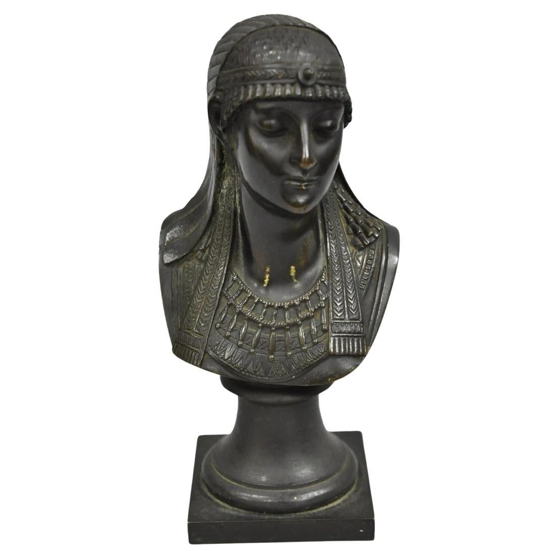 Buste de Pharaon en bronze de 7", de style néo-égyptien, pour le Grand Tour en vente