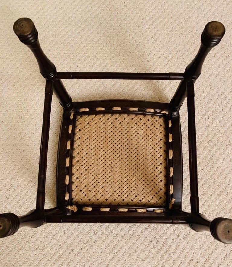 Wonderful Classic Thebes stool. Hand-tooled legs. 

