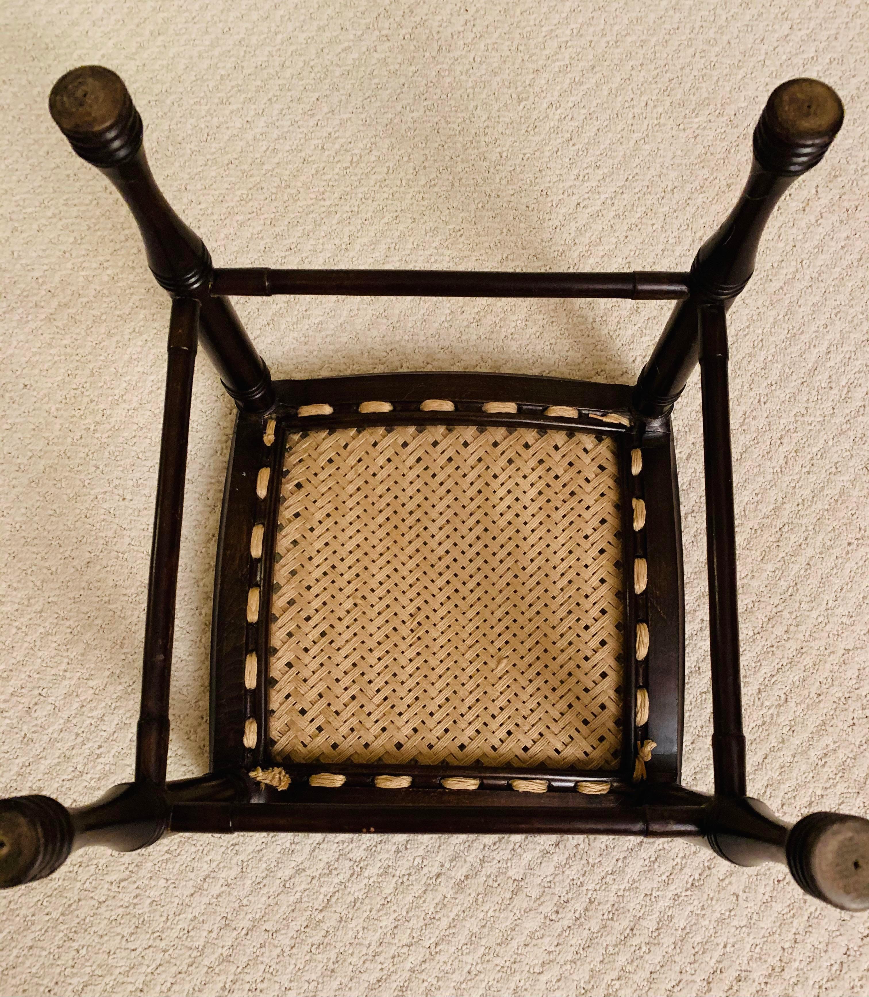 American Antique Egyptian Revival Thebes Stool in the Style of Liberty & Co.