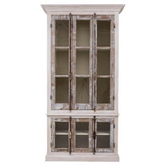 Antique Northern African Wood Patinated Vitrine