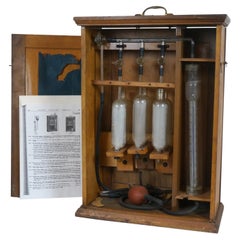 Antique EH Sargent Labratory Precision Orsat Gas Analyzer Apparatus Case 21"