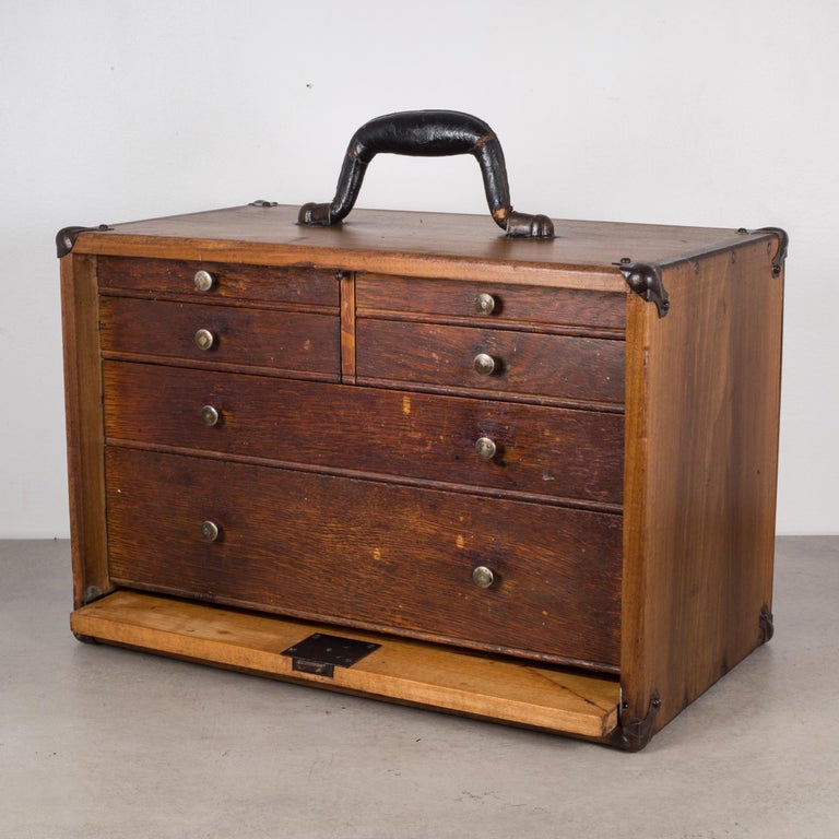 Antique EightDrawer Oak Machinist's Chest, circa 1940 For Sale at 1stDibs