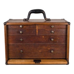 Antique Eight-Drawer Oak Machinist's Chest, circa 1940