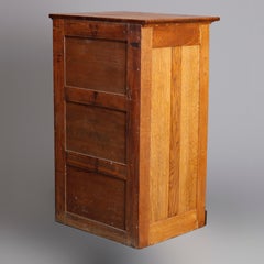 Antique Eight Drawer Oak Map, Art or Print File Cabinet, circa 1910