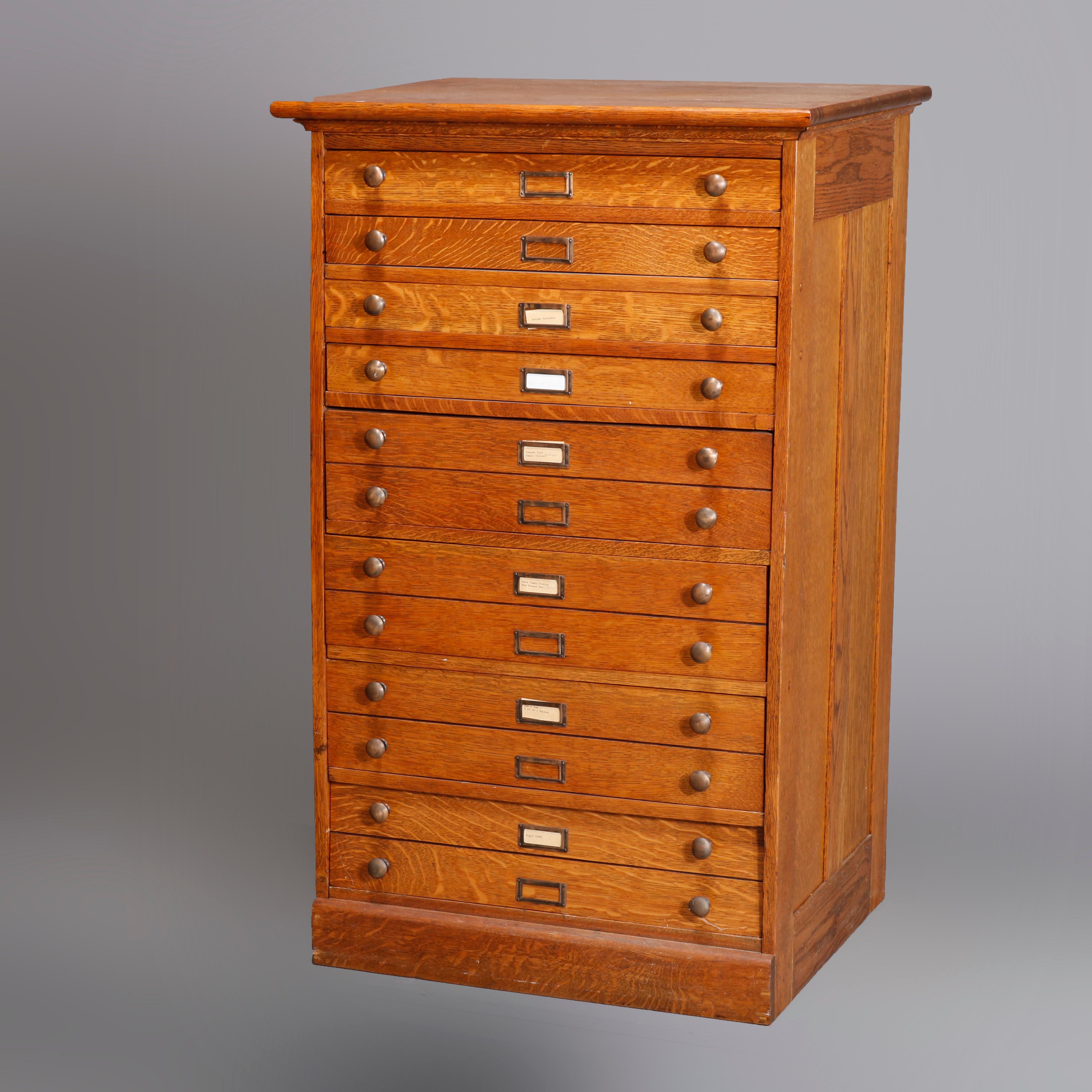 map cabinet with drawers