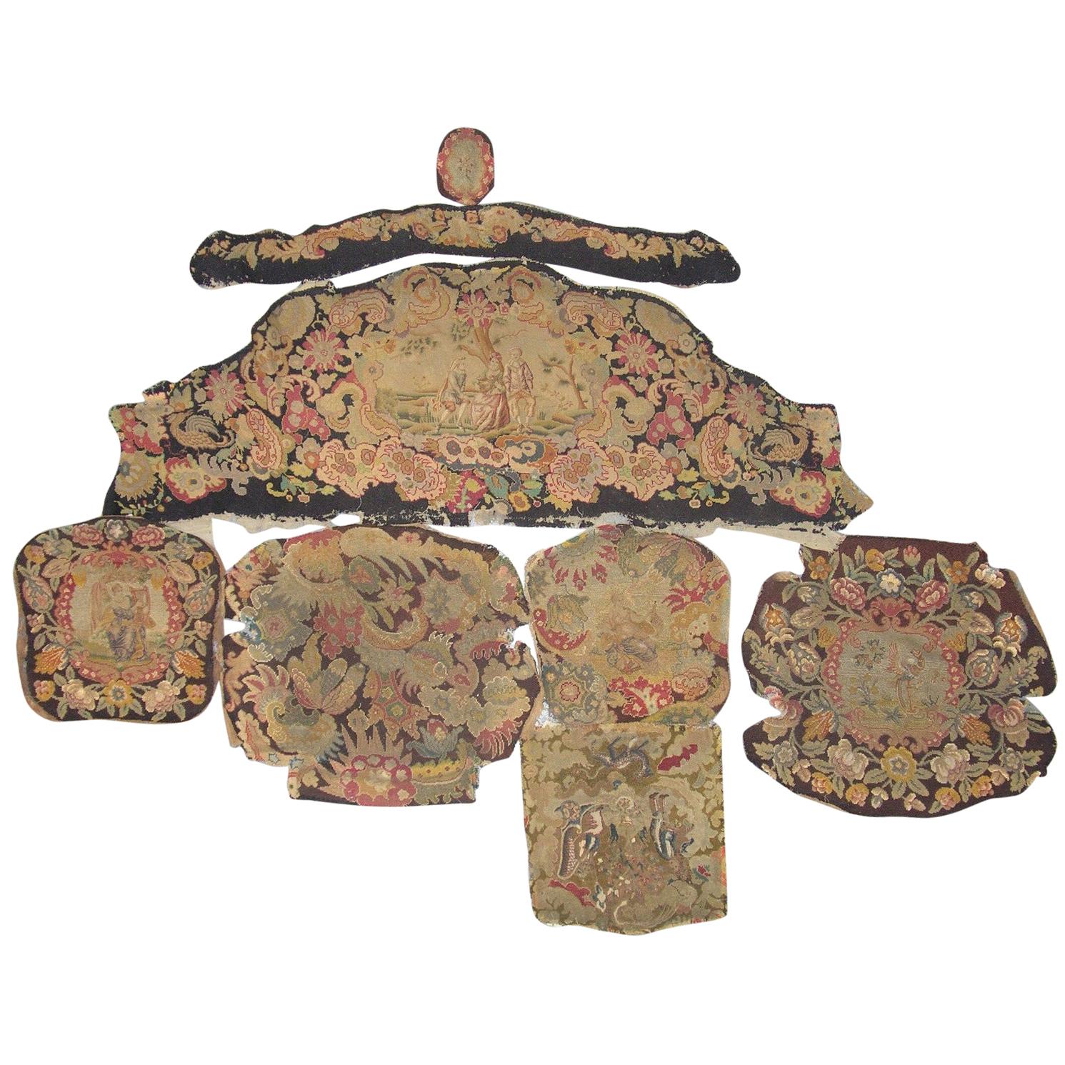 Antique Eight Piece Seat Covers, circa 1900 For Sale