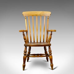Antique Elbow Chair, English, Country Kitchen, Windsor Armchair