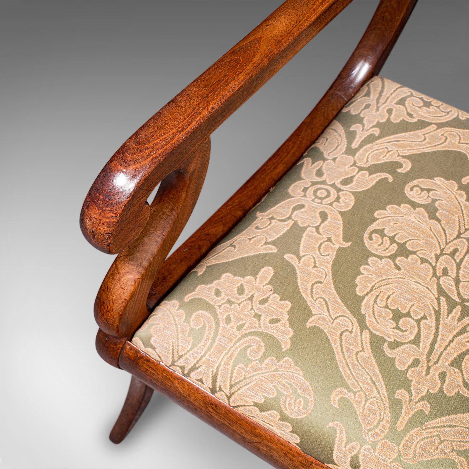 Silla Codo Antigua, Asiento Salón Inglés, Estudio, Sillón Dormitorio, Regencia en venta 5