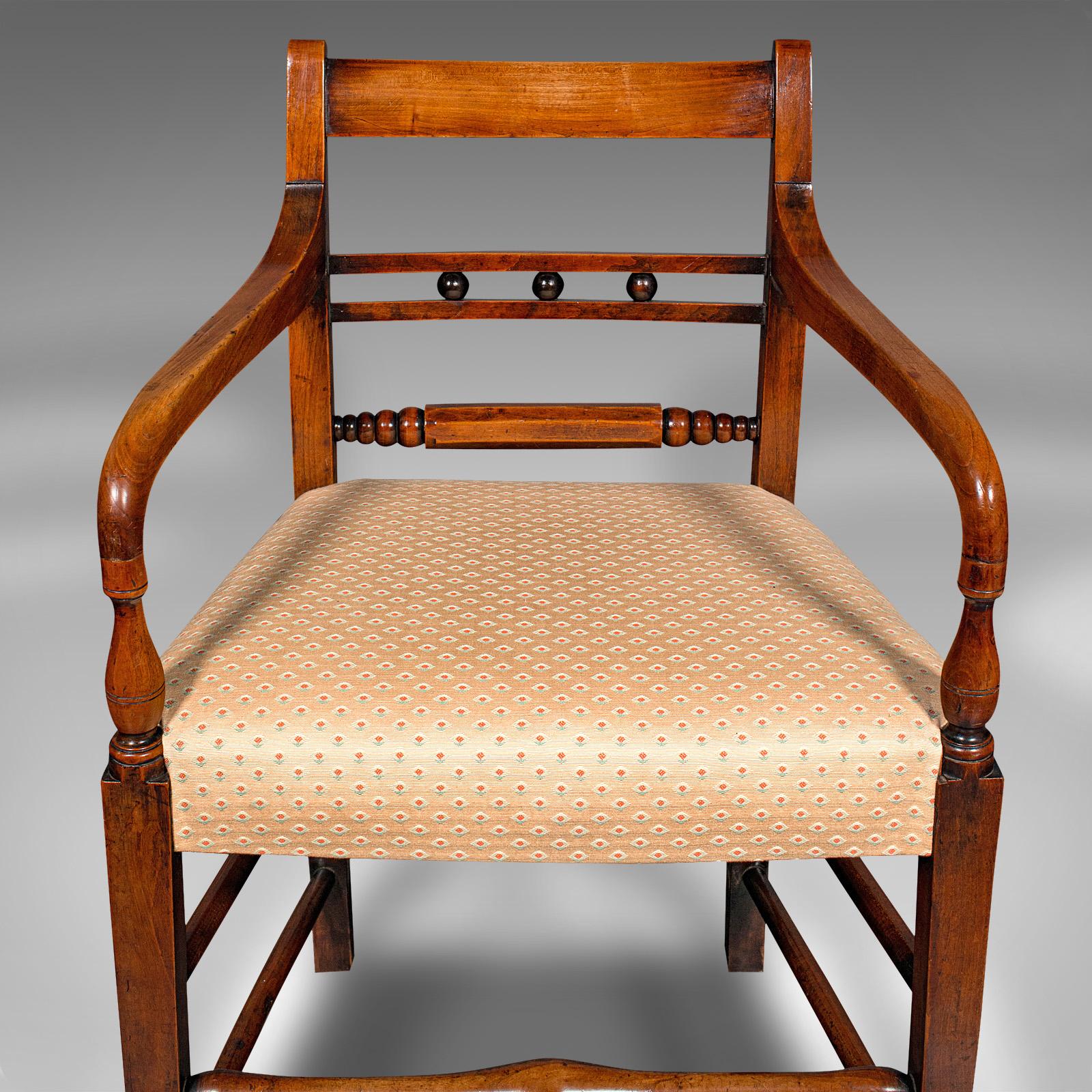 Antique Elbow Chair, English, Fruitwood, Office, Desk Seat, Victorian, C.1870 For Sale 2