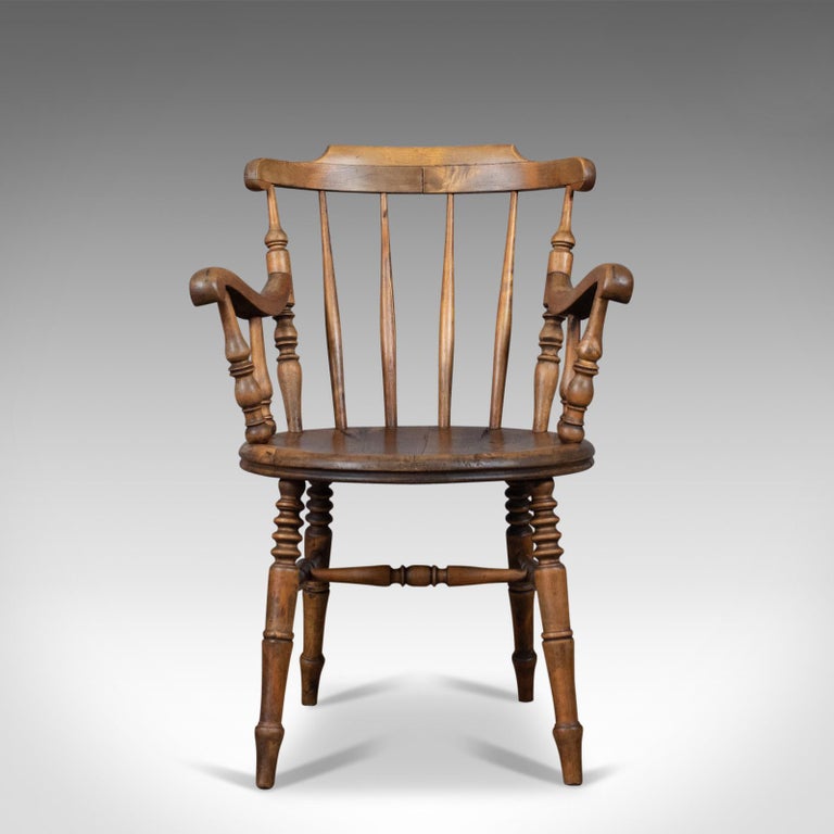 Antique Elbow Chair English Victorian Country Kitchen Armchair This Is An Antique Elbow Chair English Victorian Country Kitchen Armchair In