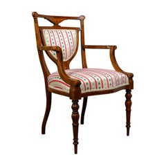 Antique Elbow Chair Rosewood English Open Armchair Maple & Co, circa 1910