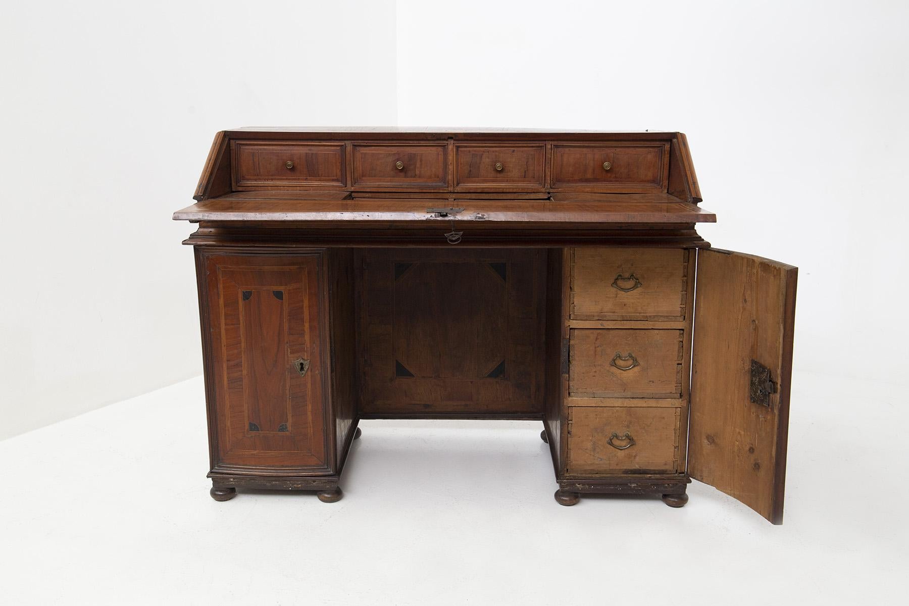 Antique Elegant Wooden Bureau For Sale 1