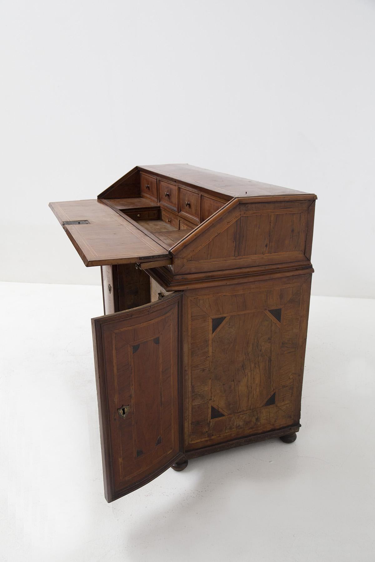 Antikes, elegantes Holzbüro, antik im Angebot 5