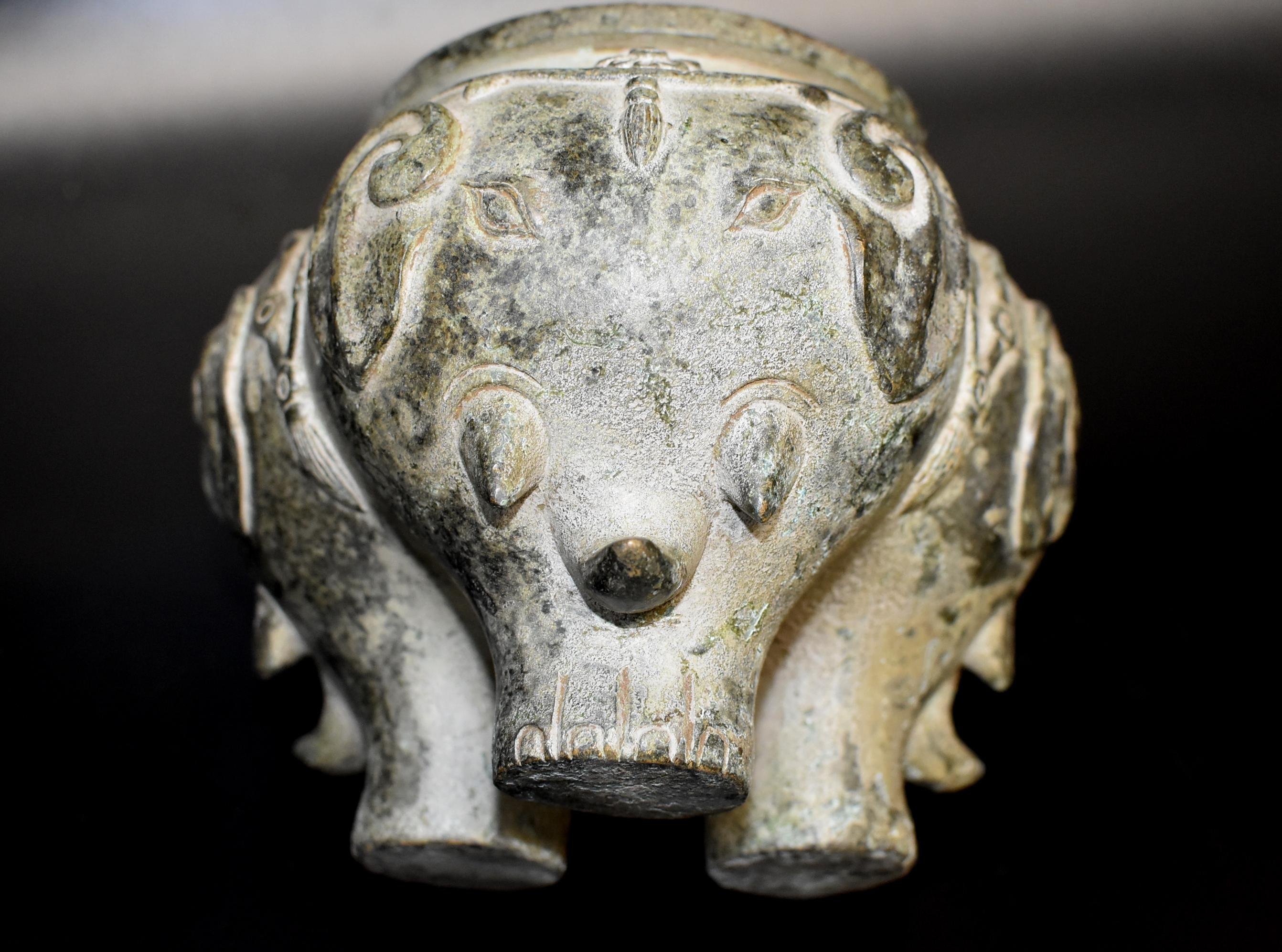 Elephant Bronze Incense Burner 7