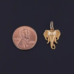 Antique Elephant Charm of 10k Gold