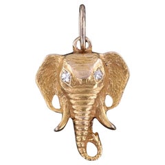 Antique Elephant Charm of 10k Gold