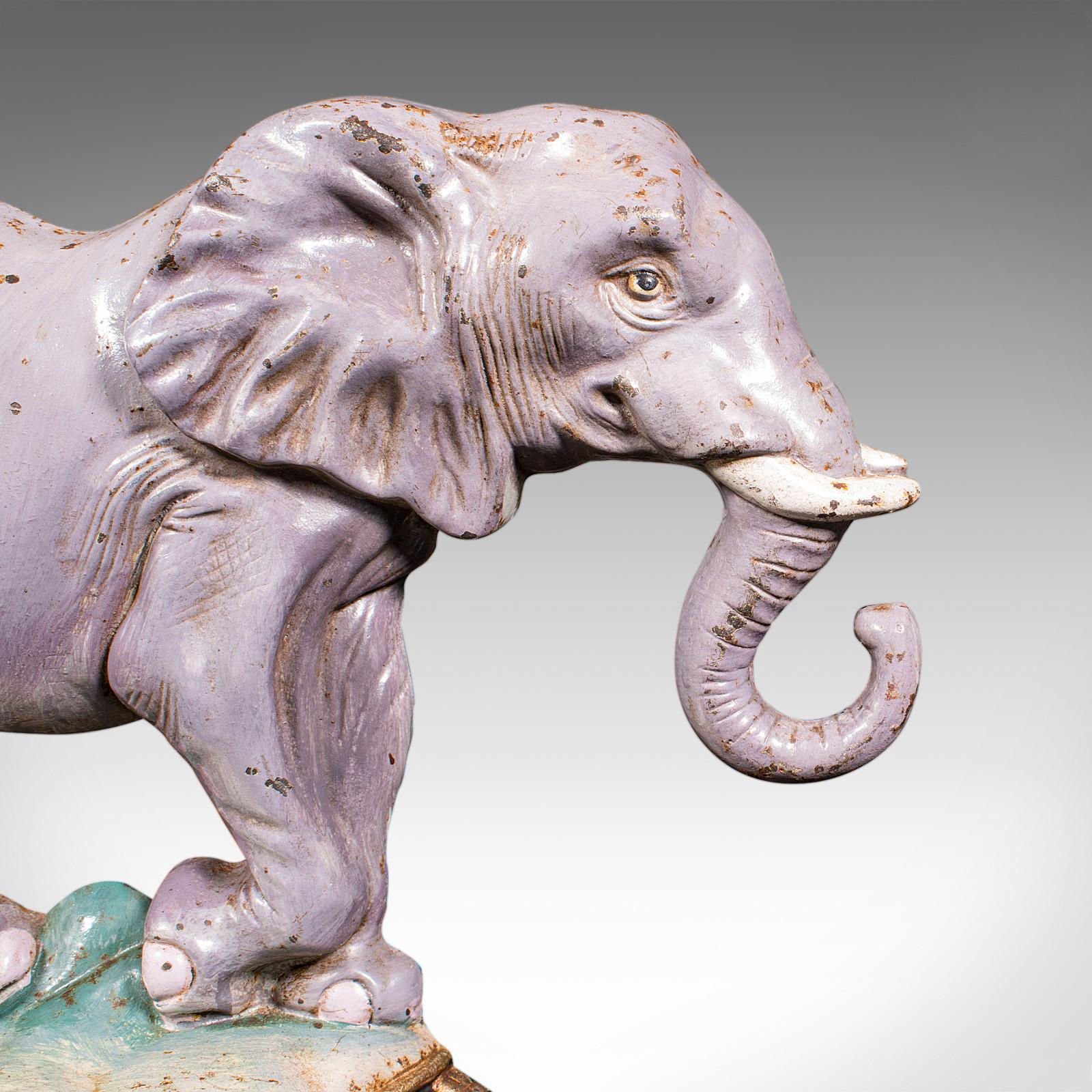 Tope de Puerta Elefante Antiguo, Inglés, Gran Exposición, Guardián de Puerta, Victoriano Hierro en venta