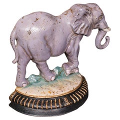 Antique Elephant Doorstop, English, Great Exhibition, Door Keeper, Victorian