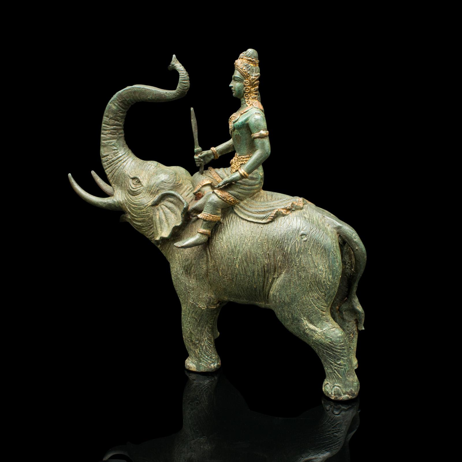 Late Victorian Antique Elephant Figure, Asian, Bronze, Ornament, Thai Deity, Victorian, C.1880