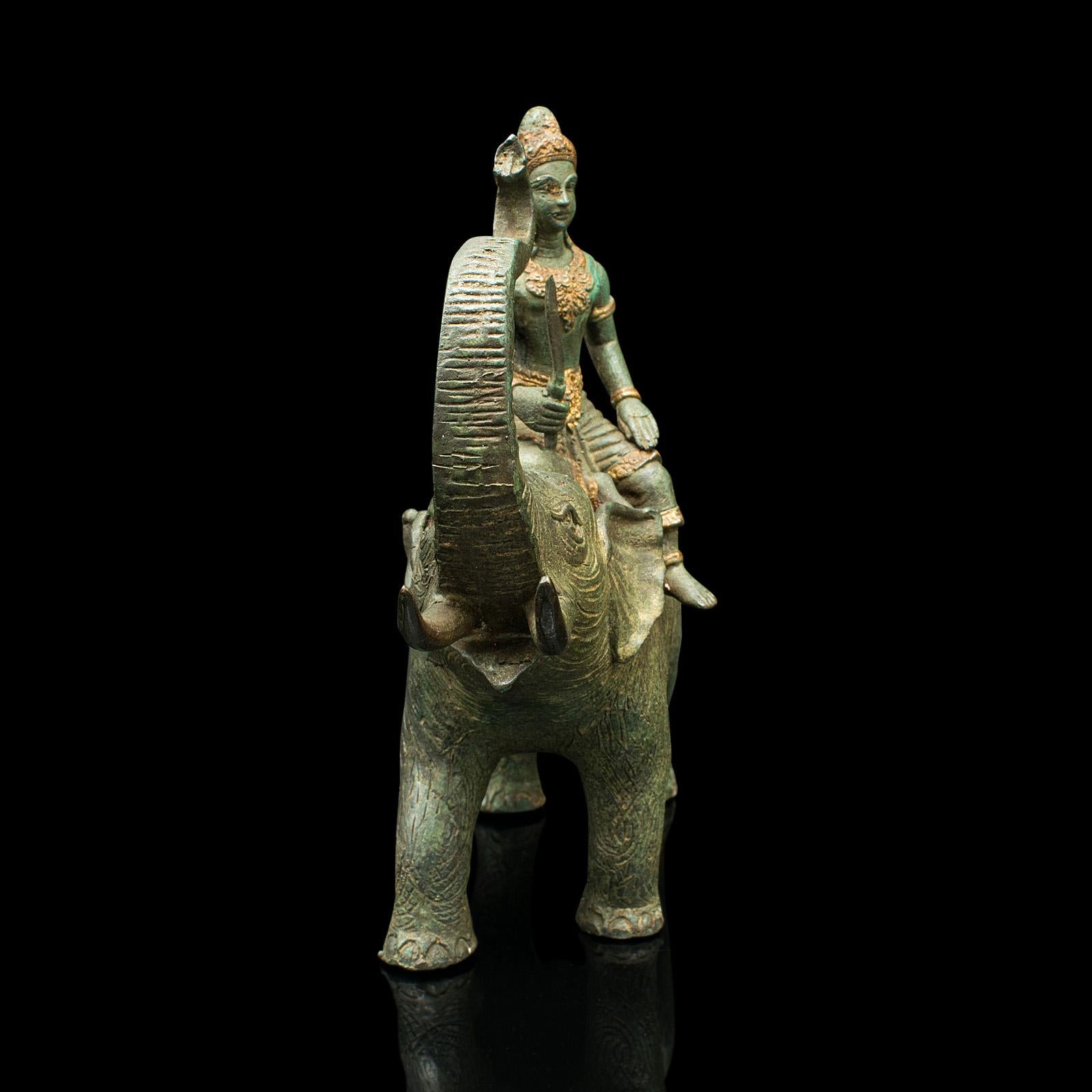 Antique Elephant Figure, Asian, Bronze, Ornament, Thai Deity, Victorian, C.1880 In Good Condition In Hele, Devon, GB