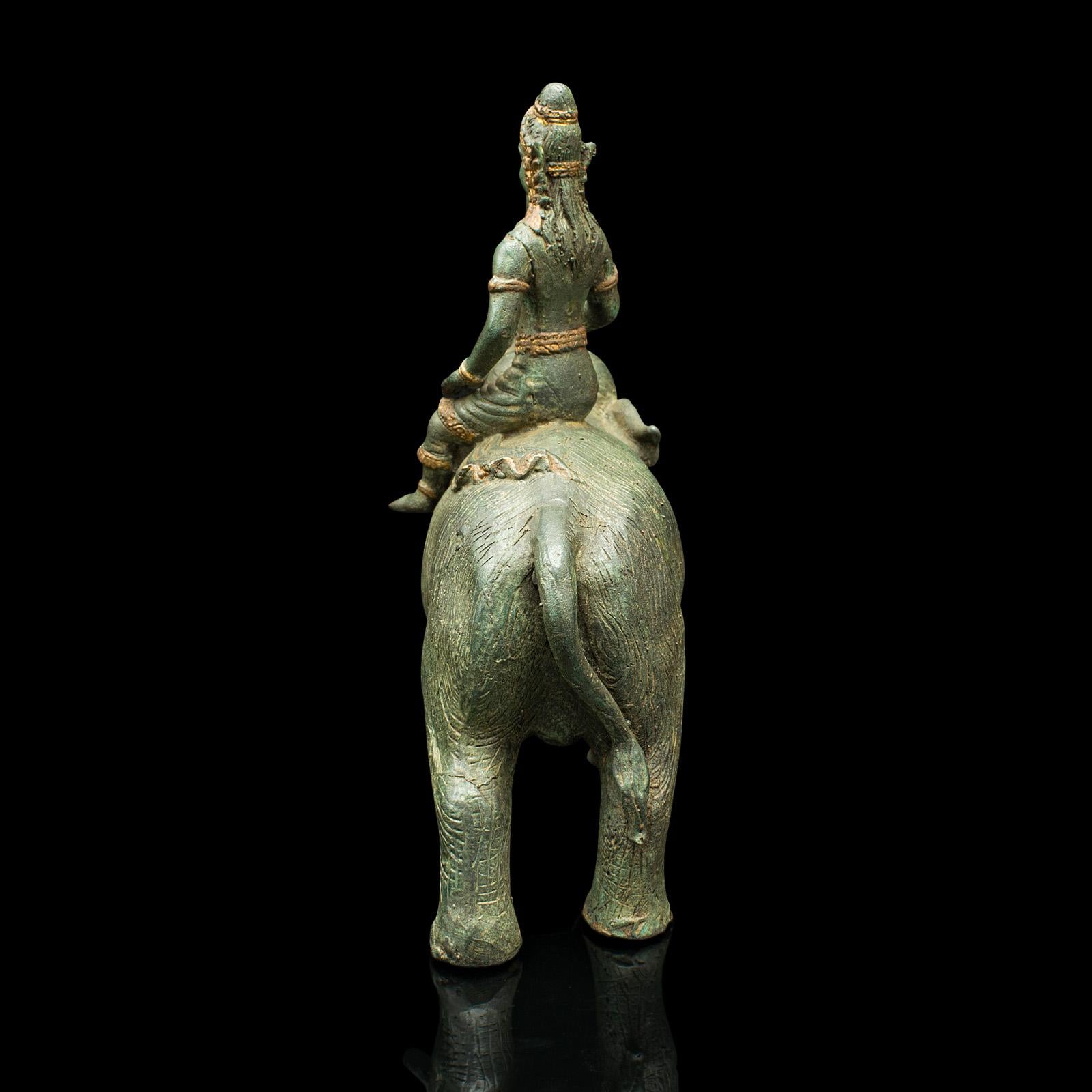 19th Century Antique Elephant Figure, Asian, Bronze, Ornament, Thai Deity, Victorian, C.1880