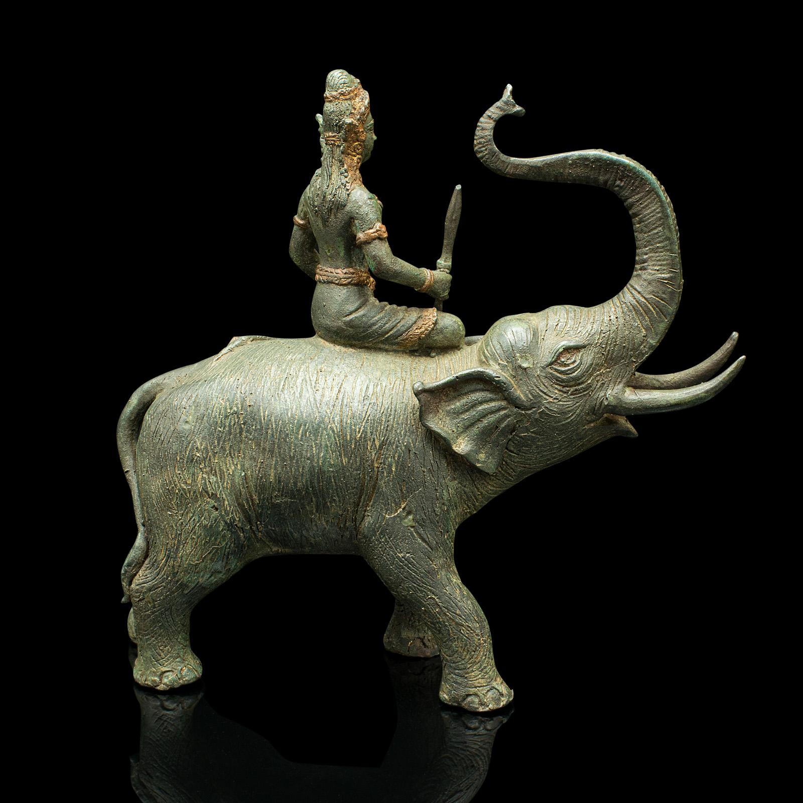 Antique Elephant Figure, Asian, Bronze, Ornament, Thai Deity, Victorian, C.1880 1