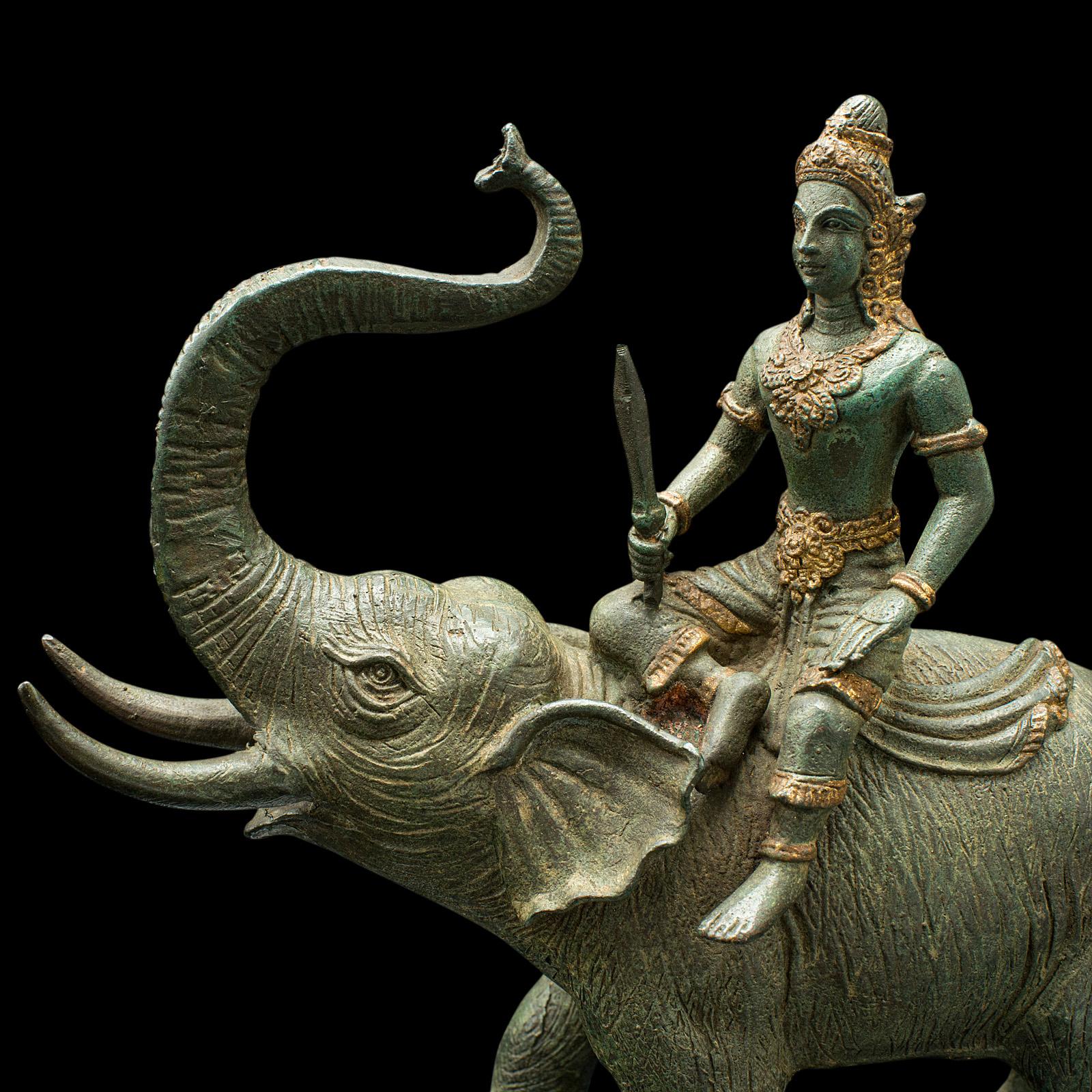 Antique Elephant Figure, Asian, Bronze, Ornament, Thai Deity, Victorian, C.1880 3