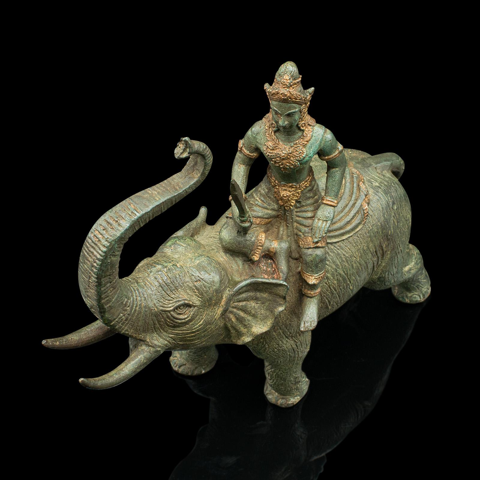 Antique Elephant Figure, Asian, Bronze, Ornament, Thai Deity, Victorian, C.1880 4