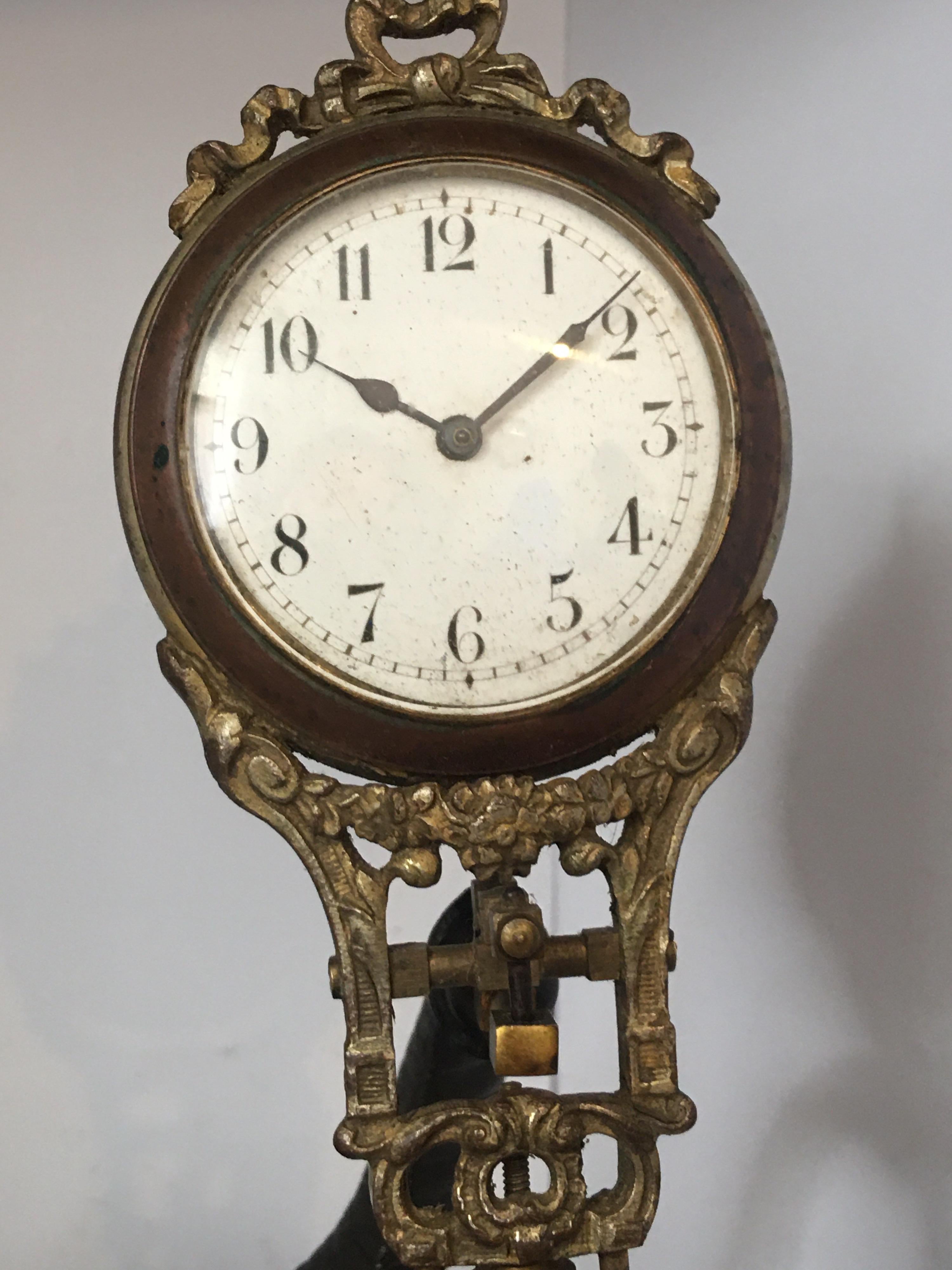 Antique Elephant Novelty Swinging Clock by Junghans In Good Condition For Sale In London, Nottinghill