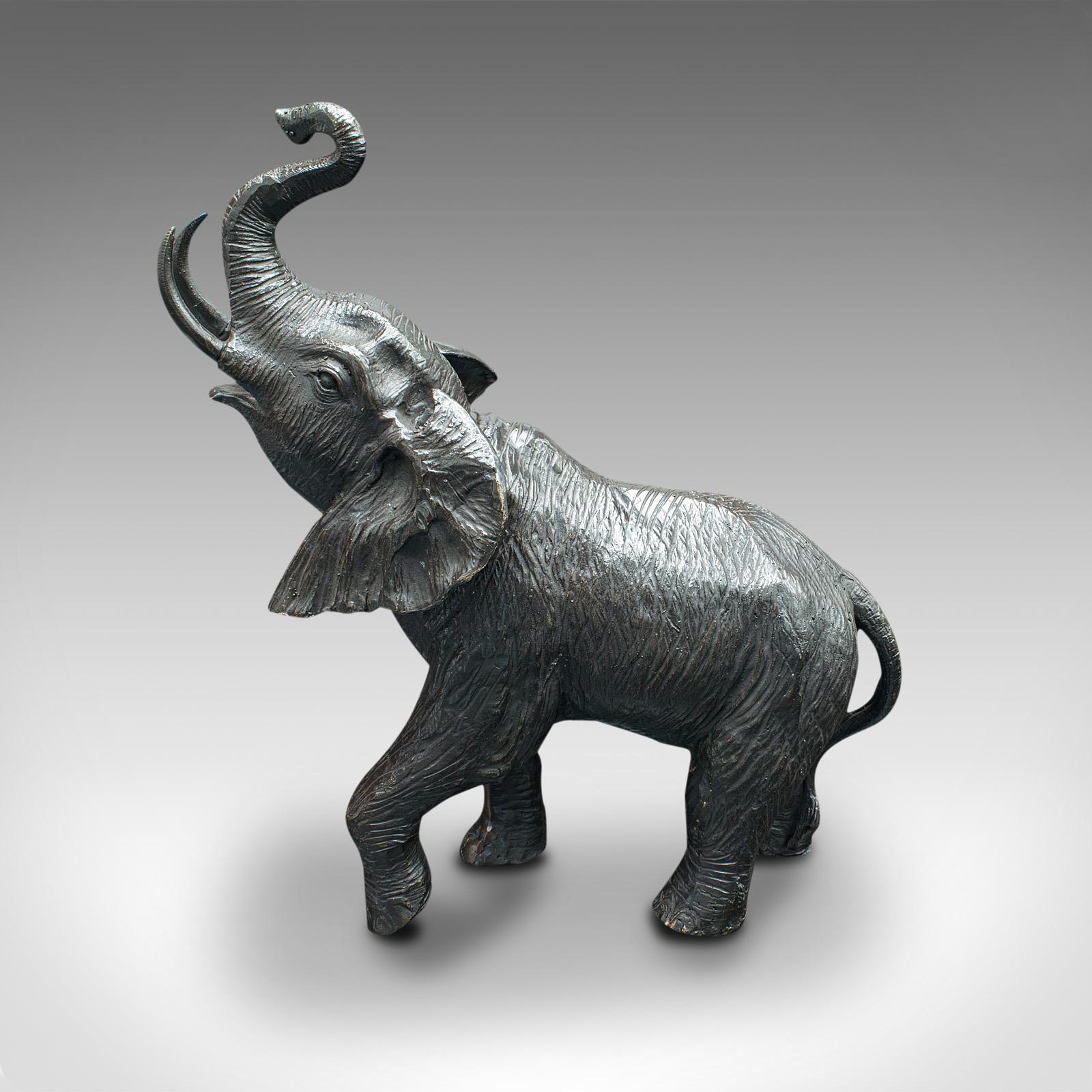 19th Century Antique Elephant Statue, English, Bronze, Wildlife Figure, Victorian, Circa 1900 For Sale