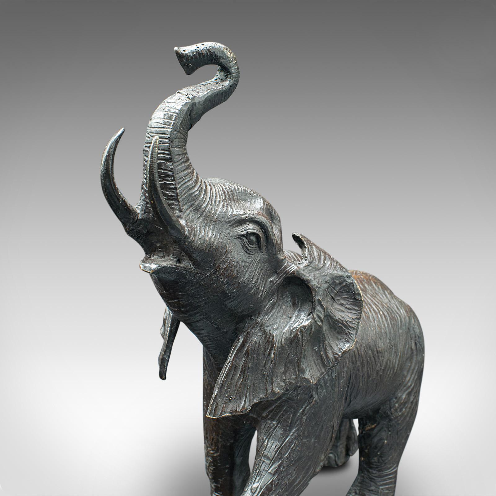 Antique Elephant Statue, English, Bronze, Wildlife Figure, Victorian, Circa 1900 For Sale 4