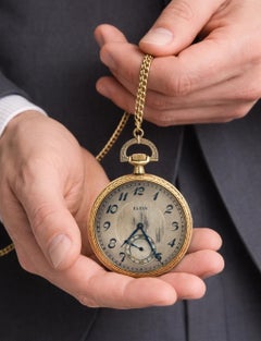 Antique Elgin 14k Gold Grade 345 Size 12S 17j Mechanical Open Face Pocket Watch