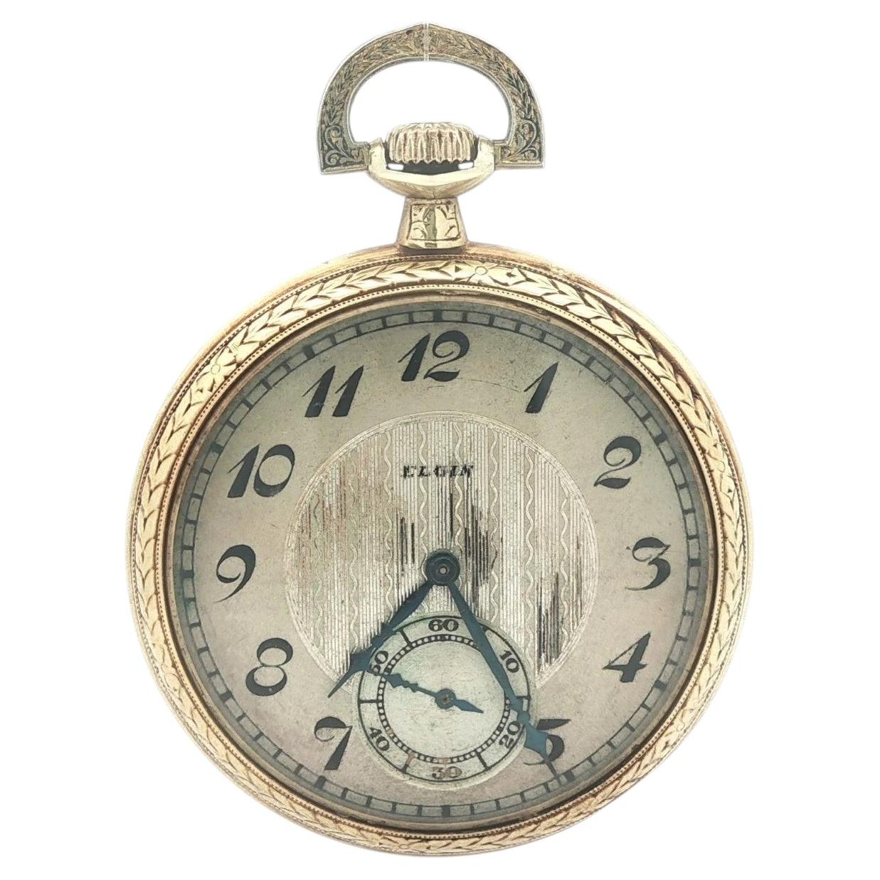 Antique 14k Gold Grade 345 Size 12S 17j Mechanical Open Face Pocket Watch