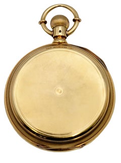 Antique Elgin 18 Karat Yellow Gold Pocket Watch with Hunter Case Circa 1881