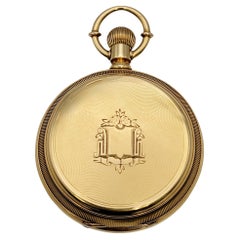 Antike Elgin-Taschenuhr aus 18 Karat Gelbgold mit Jägergehäuse, um 1881