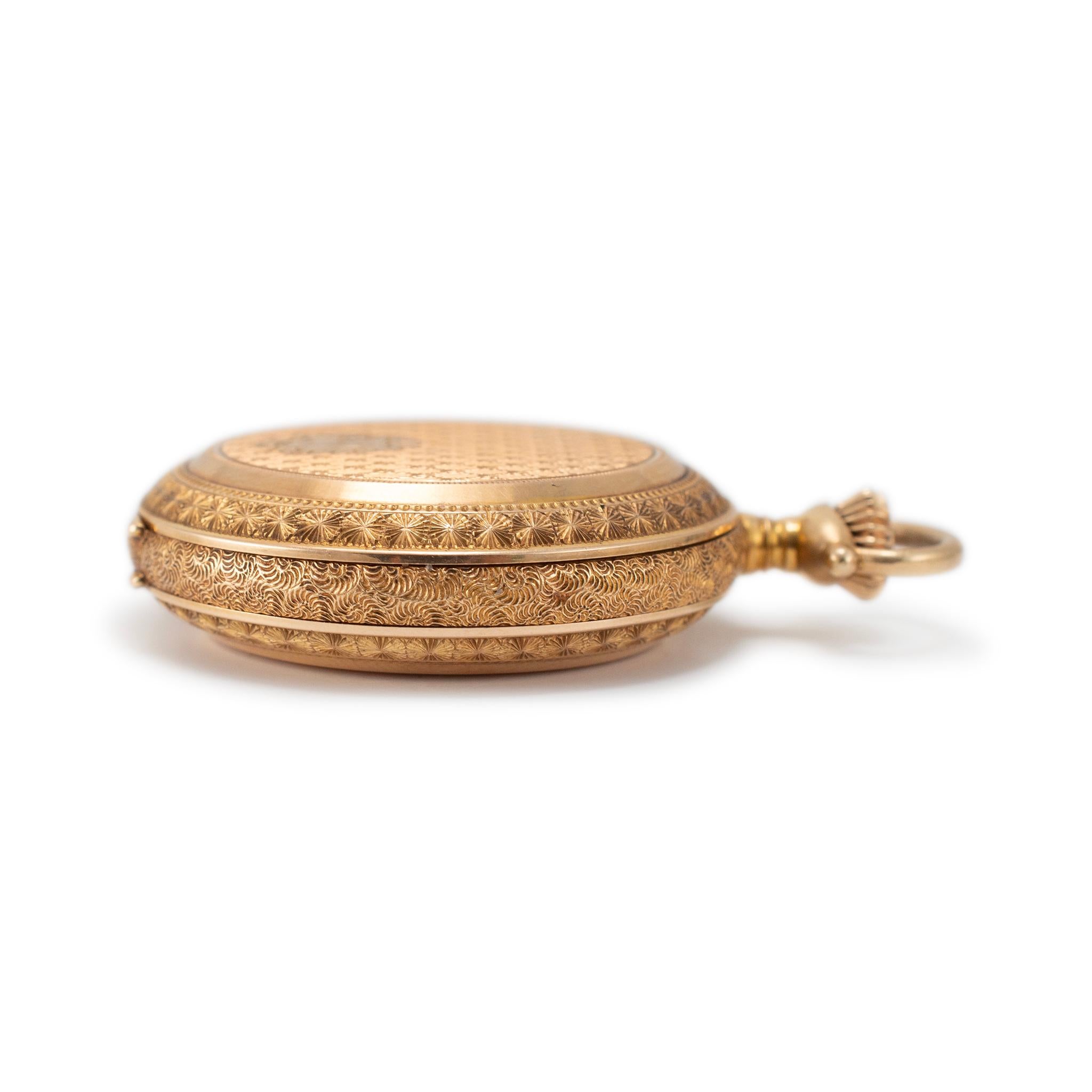 Antike Elgin 35MM 14K Gelbgold Jagdgehäuse-Taschenuhr 3
