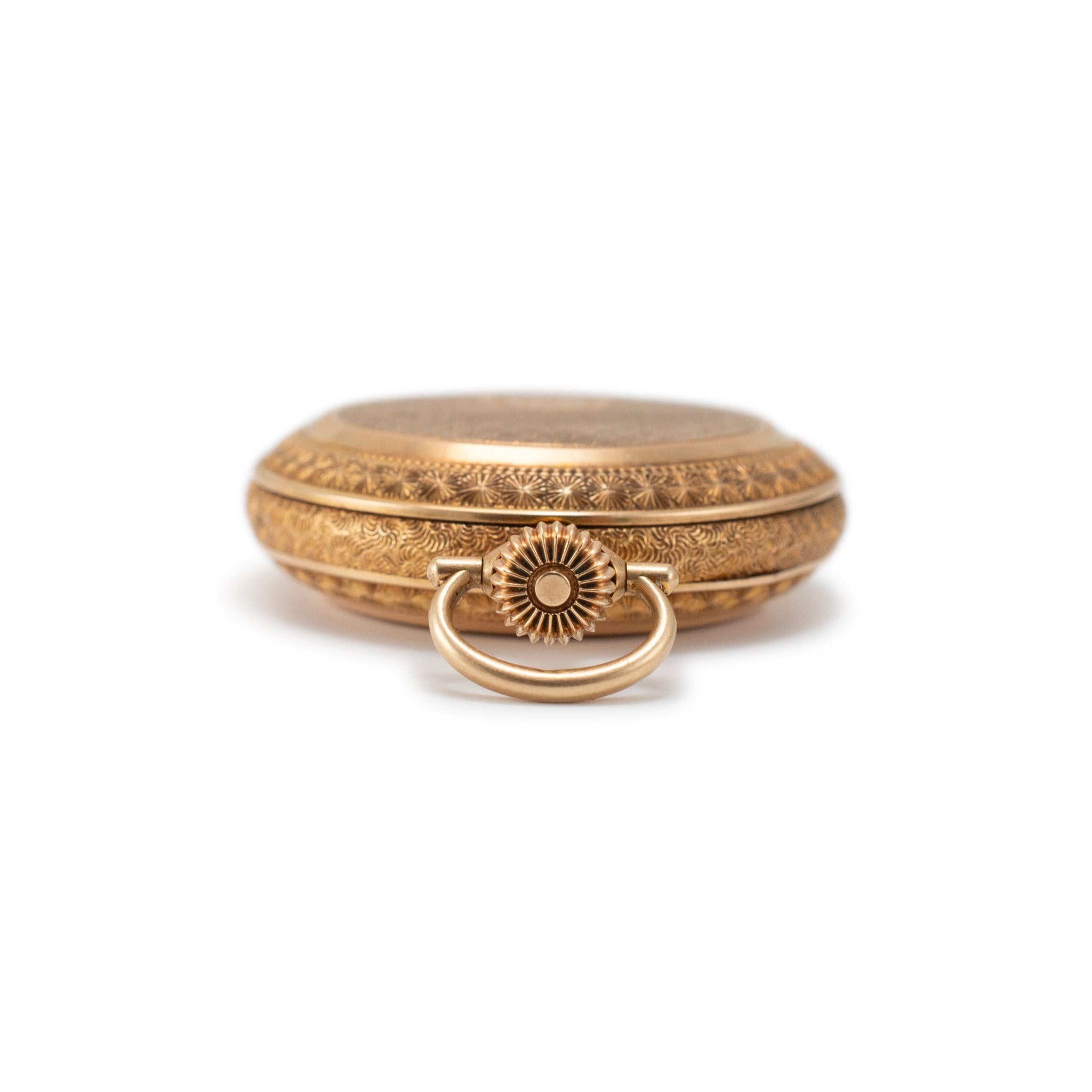 Antike Elgin 35MM 14K Gelbgold Jagdgehäuse-Taschenuhr 4