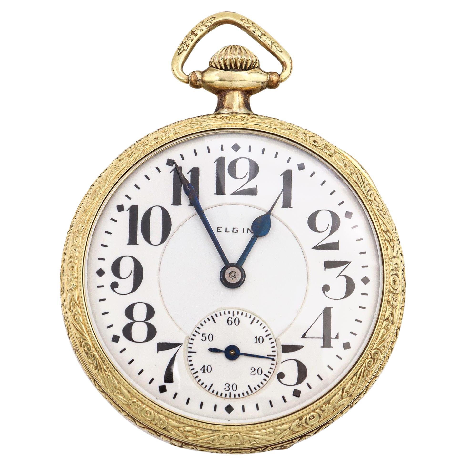 Antique Elgin B.W. Raymond 14k Gold Filled 19 Jewels Pocket Watch