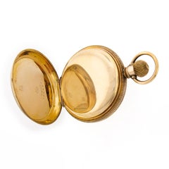 Antique Elgin Pocket Watch 11j 8s Grade 94 Etched Yellow Gold Tone Hunter Case