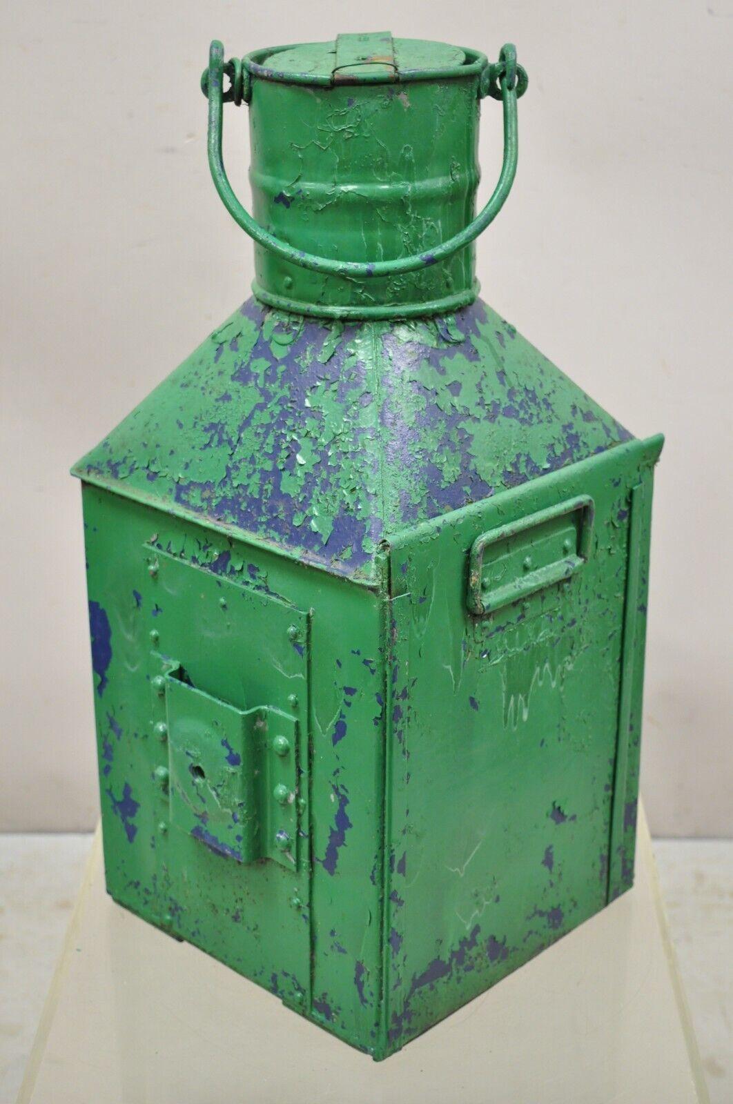 Antique Eli Griffith & Sons Green Marine Masthead Ship Lantern Fixture For Sale 3