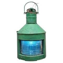 Antique Eli Griffith & Sons Green Marine Masthead Ship Lantern Light Fixture