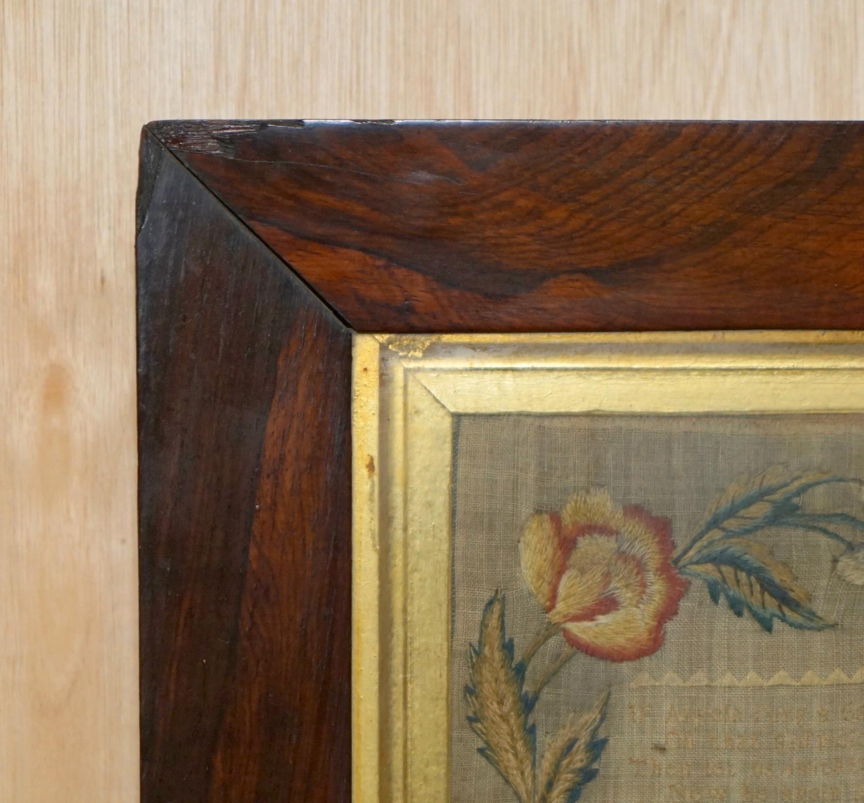 Antiquities ELIZABETH CLARK SIGNÉE 1787 LORSQU'ELLE AVAIT 9 ANS GEORGE II ÉCHANTILLON DE NEUFS Bon état - En vente à West Sussex, Pulborough