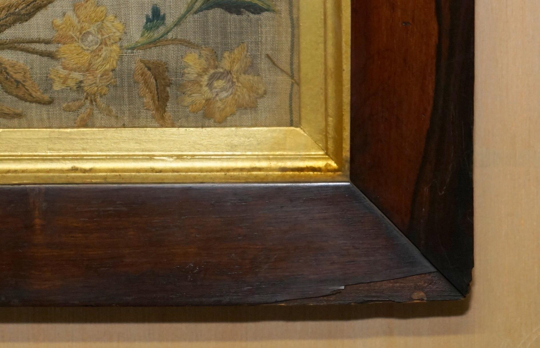 Antiquities ELIZABETH CLARK SIGNÉE 1787 LORSQU'ELLE AVAIT 9 ANS GEORGE II ÉCHANTILLON DE NEUFS en vente 1
