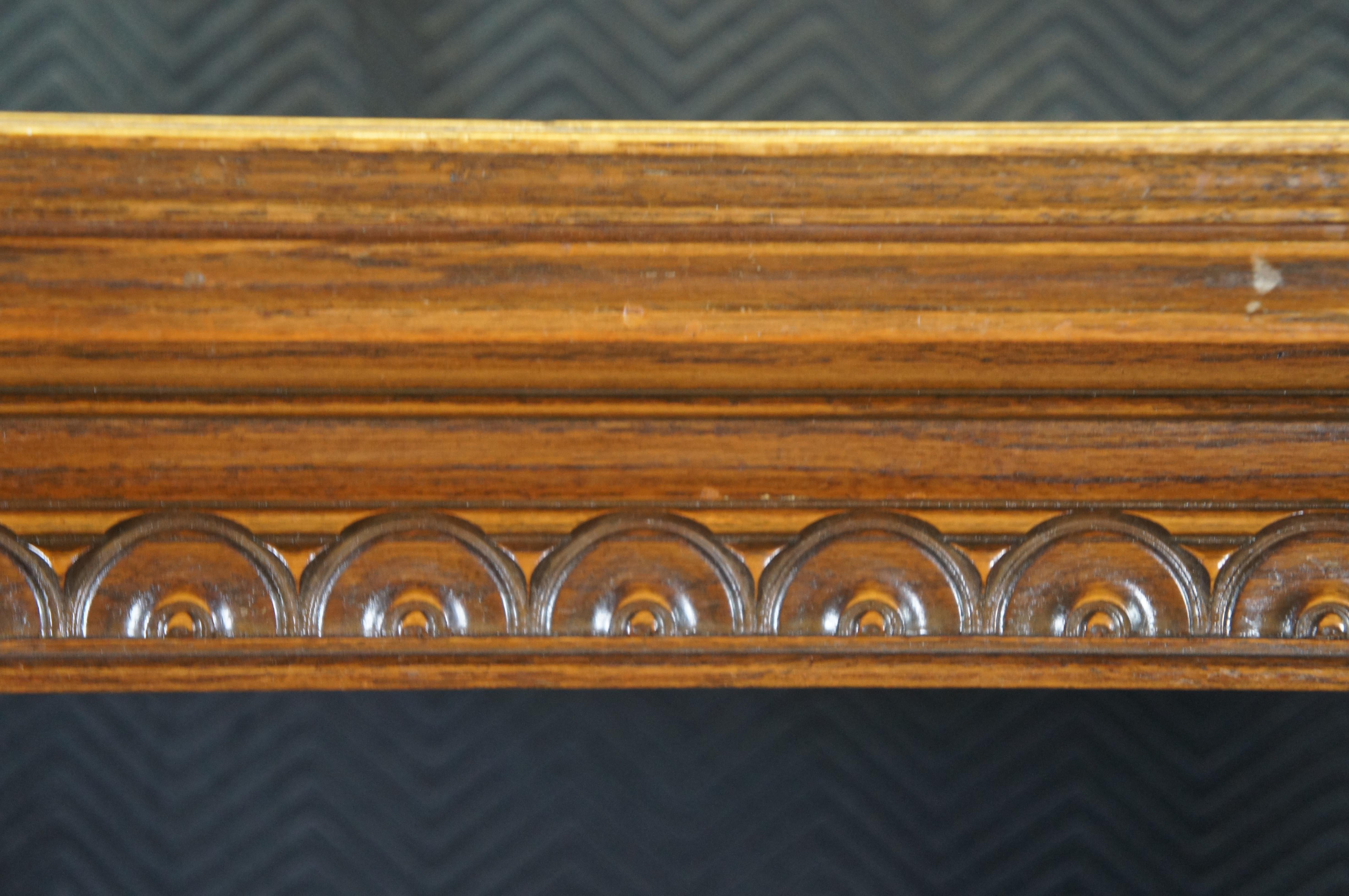 Antique Elizabethan Jacobean Carved Oak Draw Leaf Refectory Dining Table 4