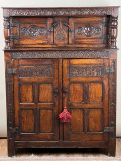 Antique Elizabethan Tudor Oak Court Cupboard c. Late 16th Century