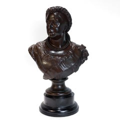 Antique Elkington & Co. Bronze Bust of Queen Victoria after Joseph Edgar Boehm