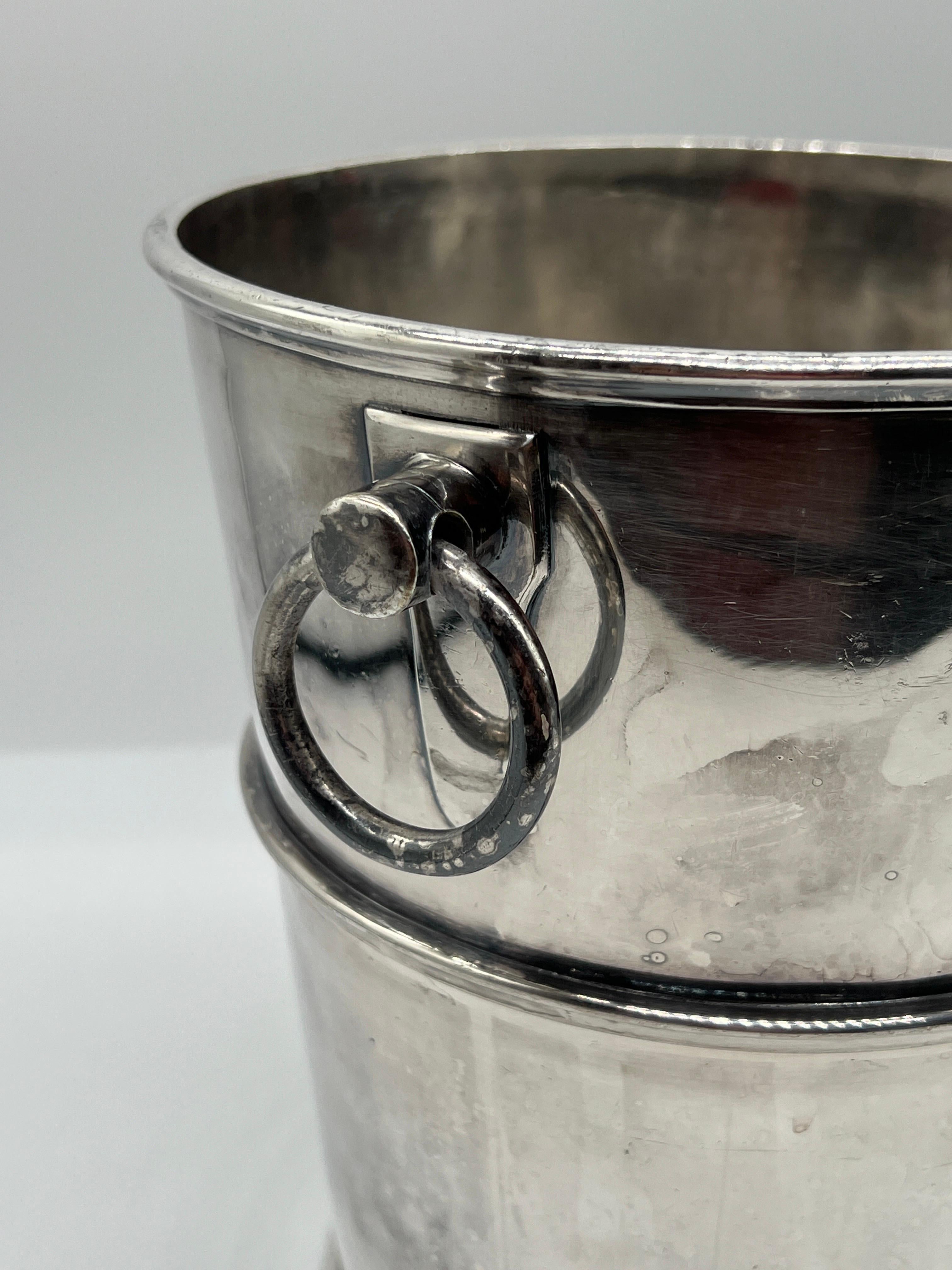 Antique Elkington & Co. Silver Plated Ice Bucket C. 1886 In Good Condition For Sale In Atlanta, GA