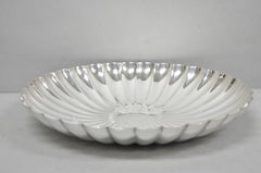 Antique Elkington English Regency 10.5" Round Scalloped Silver Plated Bowl Dish